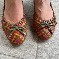 Ballerine vera pelle multicolor