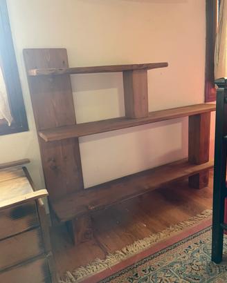Libreria in abete artigianale 110x22xh90