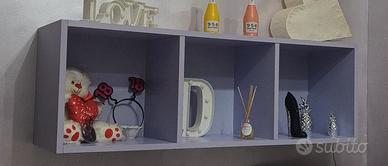 mobile libreria più mensola tre cubi 