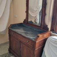 Mobile toilette fine '800 con specchiera +comodini