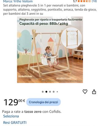 Altalena bambino 5 in 1