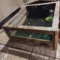 Terrario grande per tartarughe con rotelle