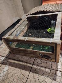 Terrario grande per tartarughe con rotelle