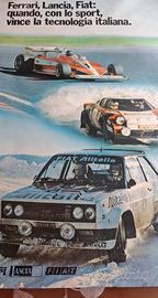 poster pubblicitario fiat lancia ferrari