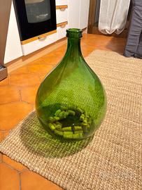 Grande damigiana in vetro verde – decorativa