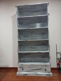libreria in legno massello stile shabby