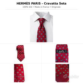Cravatta Hermès Paris Originale - 100% Seta