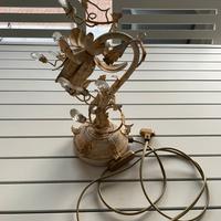 Lampada abat jour vintage con cristalli