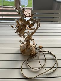 Lampada abat jour vintage con cristalli