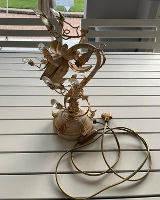 Lampada abat jour vintage con cristalli