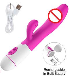 Rabbit toy rosa bianco