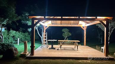 Gazebo varie misure legno lamellare