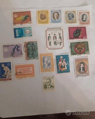 17 francobolli italiani usati del 1977