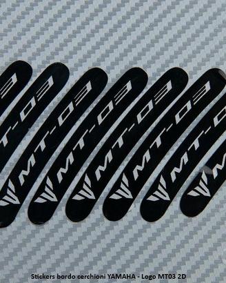 Stickers bordo cerchioni YAMAHA - Logo MT03 2D