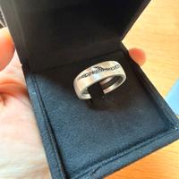 Anello da uomo in argento e diamanti neri