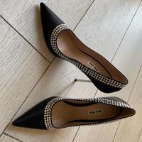 Décolleté in raso Miu Miu