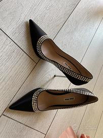 Décolleté in raso Miu Miu