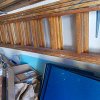 SCALA IN LEGNO TELESCOPICA 320  cm X 4