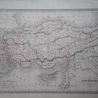 Carta geografica originale dell'Ottocento