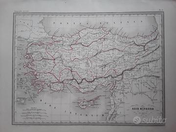 Carta geografica originale dell'Ottocento