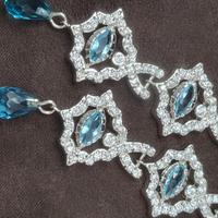 Orecchini in argento 925 e topazi azzurri
