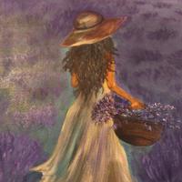 "Ragazza in un campo di Lavanda"