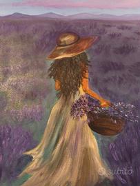 "Ragazza in un campo di Lavanda"
