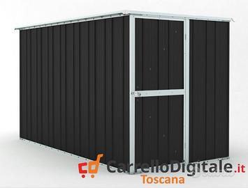 deposito attrezzi giardino 175x307cm 5,4mq nero