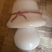 lampada da tavolo vintage vetro artistico italiano