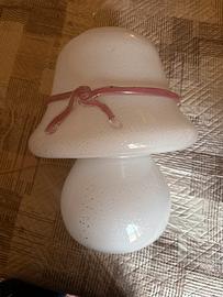 lampada da tavolo vintage vetro artistico italiano