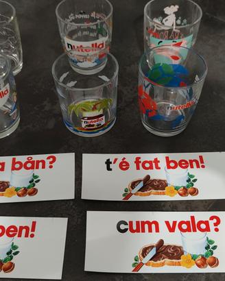 Nutella bicchieri adesivi barattolo 