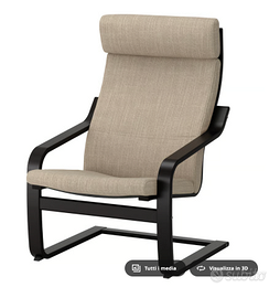 Poltrona Ikea marrone-nero