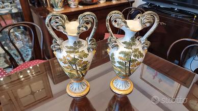 Coppia anfore di ceramica Vincenzo Castelli
