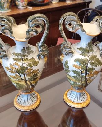 Coppia anfore di ceramica Vincenzo Castelli