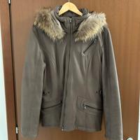 Giacca vera pelle marrone donna