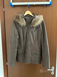 Giacca vera pelle marrone donna