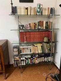 Libreria design vetro acciaio