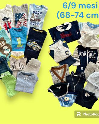 ABBIGLIAMENTO PRIMAVERILE BAMBINO 6-9 MESI