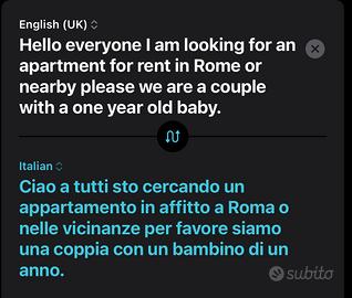 Looking for apartment for rent