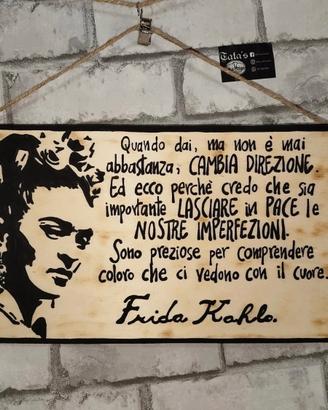 quadro Frida Kahlo in legno 