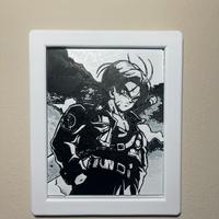 Quadro trunks del futuro - Dragon ball z (in 3D)