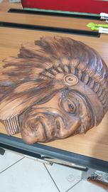 maschera da parete nativo indiano