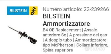 Coppia Ammortizzatori Anteriori BILSTEIN B4 NUOVI