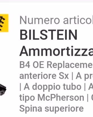 Coppia Ammortizzatori Anteriori BILSTEIN B4 NUOVI