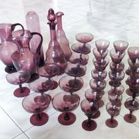 set bicchieri da cocktail viola