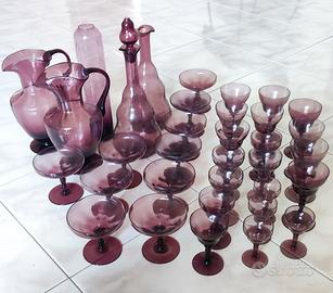 set bicchieri da cocktail viola