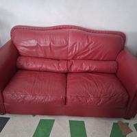 Set in VERA pelle Bordeaux divani 3+2 e 2 poltrone