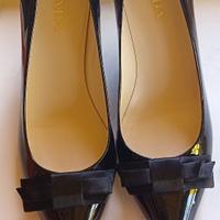 PRADA-scarpe donna decollete in vernice nera 37,5