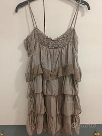 Vestito Corto Luna Nueva Boho Chic a Balze e Pizzo