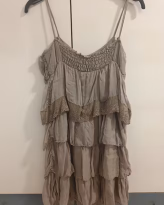 Vestito Corto Luna Nueva Boho Chic a Balze e Pizzo